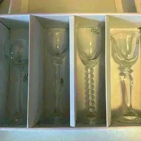 Grand Chateau Cordials Set of 4 in Various Designs. Made in Turkey. - Picture 1 of 2